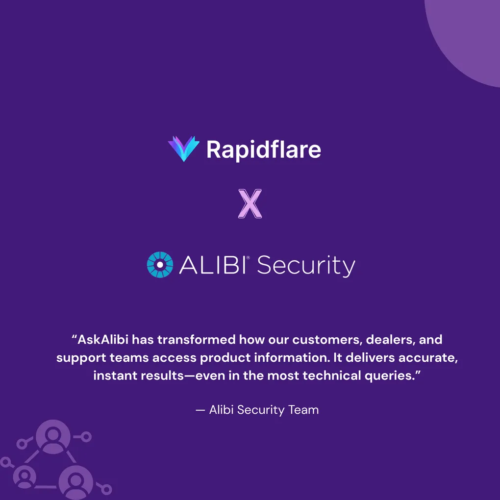 Alibi Security Deploys Rapidflare AI to Deliver Instant, Accurate, Scalable Product Support